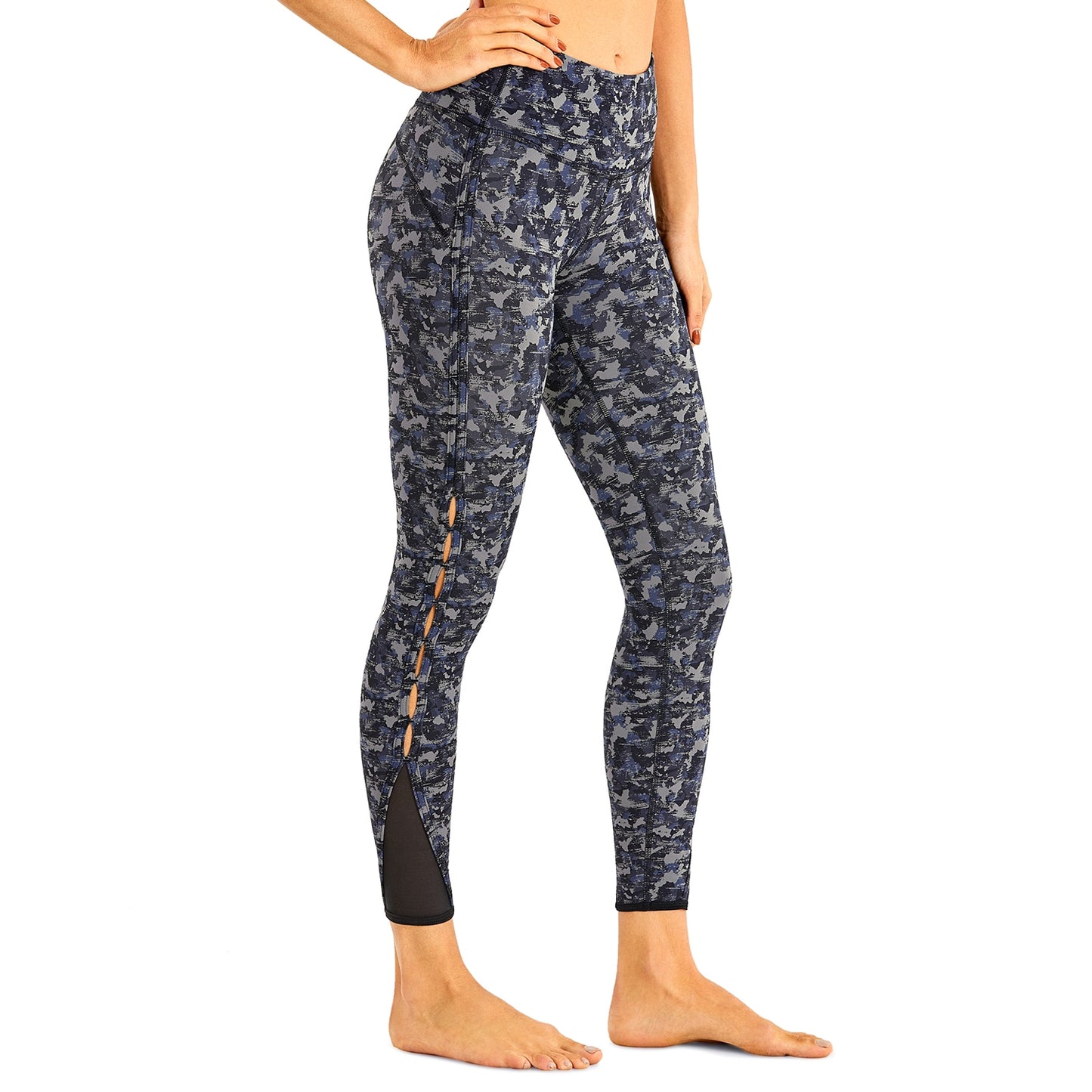 Women's High Waisted Workout Pants Yoga Leggings with Holes