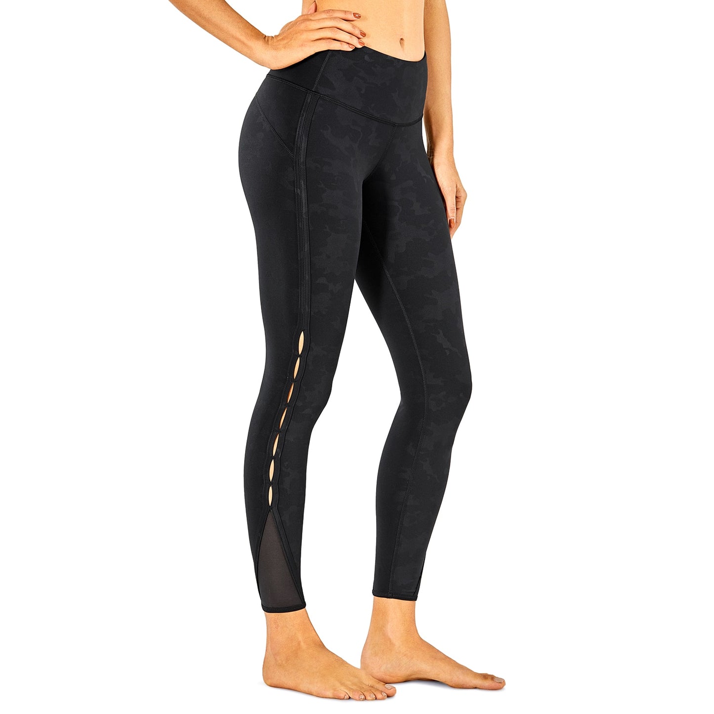 Women's High Waisted Workout Pants Yoga Leggings with Holes