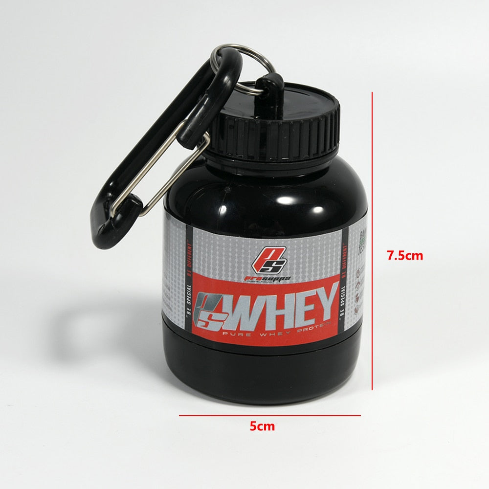 Portable Protein Powder Bottle With Whey Keychain