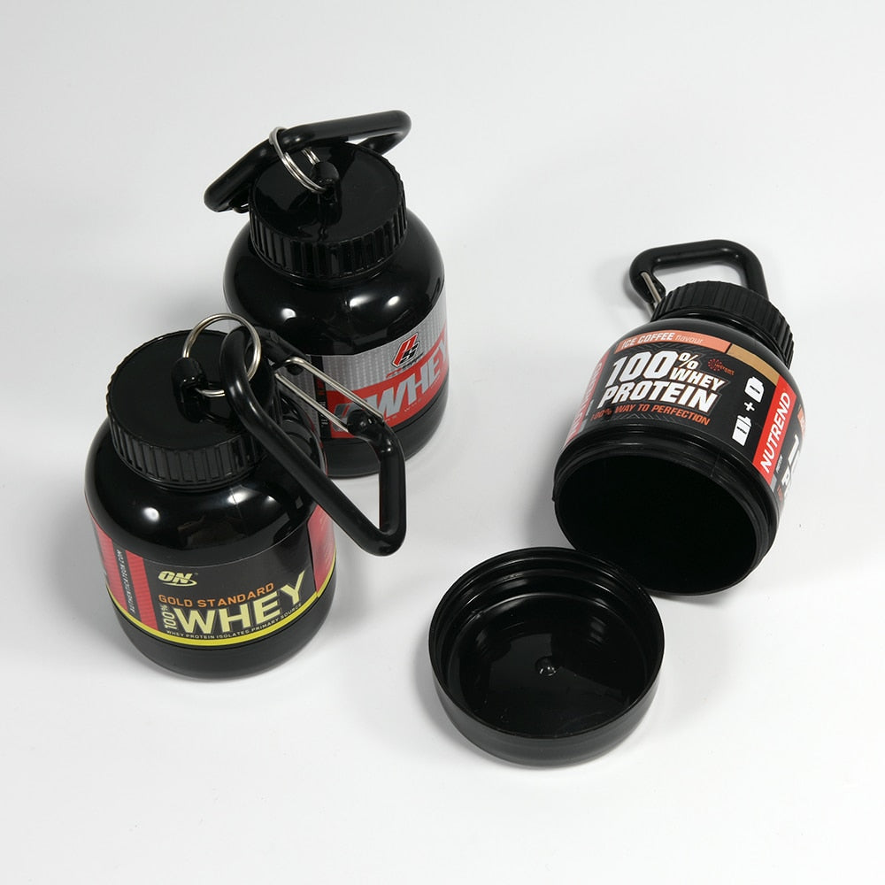 Portable Protein Powder Bottle With Whey Keychain