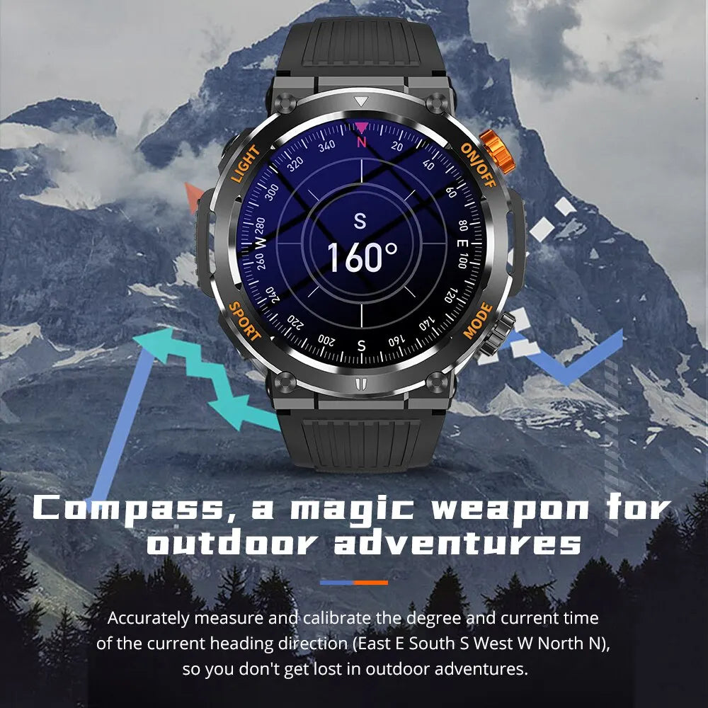 Military-Grade Smartwatch Your Ultimate Smart Companion with AMOLED Display and 100 Sports Modes