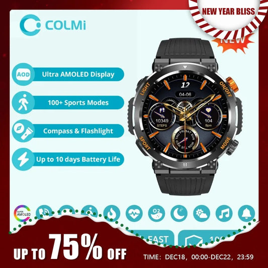 Military-Grade Smartwatch Your Ultimate Smart Companion with AMOLED Display and 100 Sports Modes