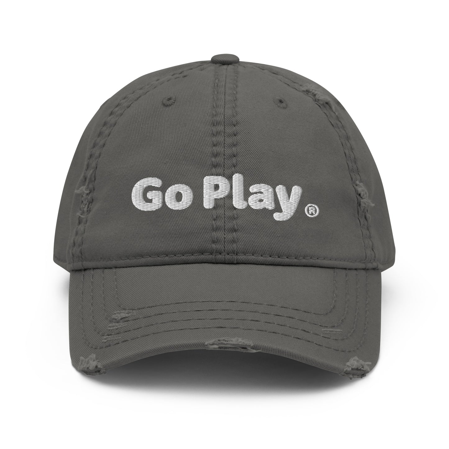 Classic Charcoal Gray Distressed Unisex Go Play Hat