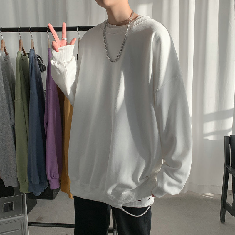 Mens Hip Hop Punk Pullover Streetwear Casual Fashion Sweatshirt