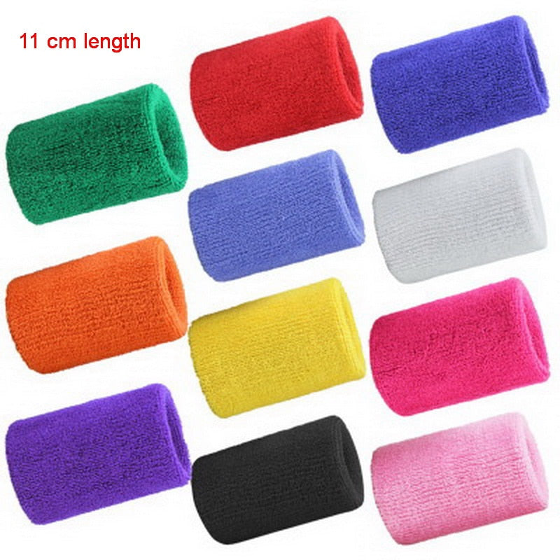 1Pcs Wrist Sweatband Tennis Sport Wristband Volleyball Gym Wrist Brace Support Sweat Band Towel Bracelet Protector 8 /11 /15 cm