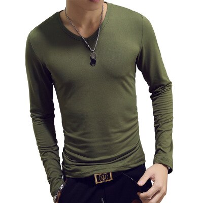 Men's Long Sleeve V Neck Tee Shirts