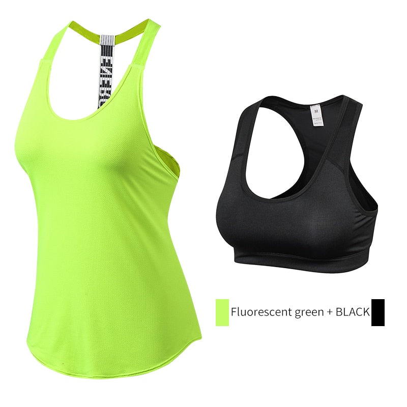 Fitness Sports Quickly Dry Sleeveless Workout Tee