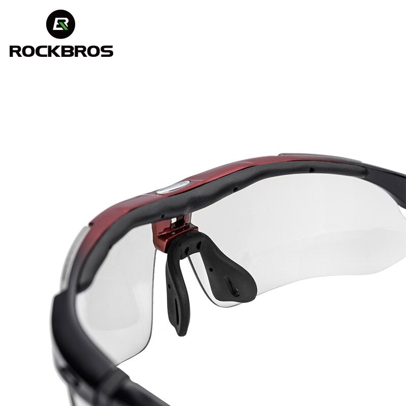 RockBros Polarized Cycling Sunglasses for Men with 5 Interchangeable Lenses, Lightweight and Protective Eyewear for Outdoor Sports