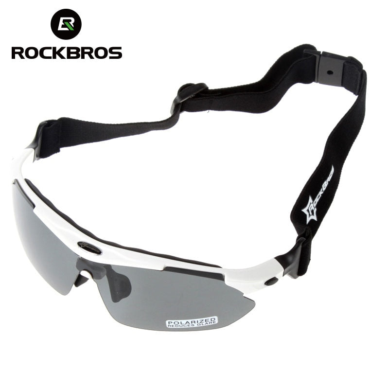 RockBros Polarized Cycling Sunglasses for Men with 5 Interchangeable Lenses, Lightweight and Protective Eyewear for Outdoor Sports