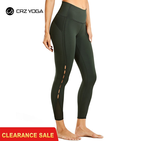 Women's High Waisted Workout Pants Yoga Leggings with Holes