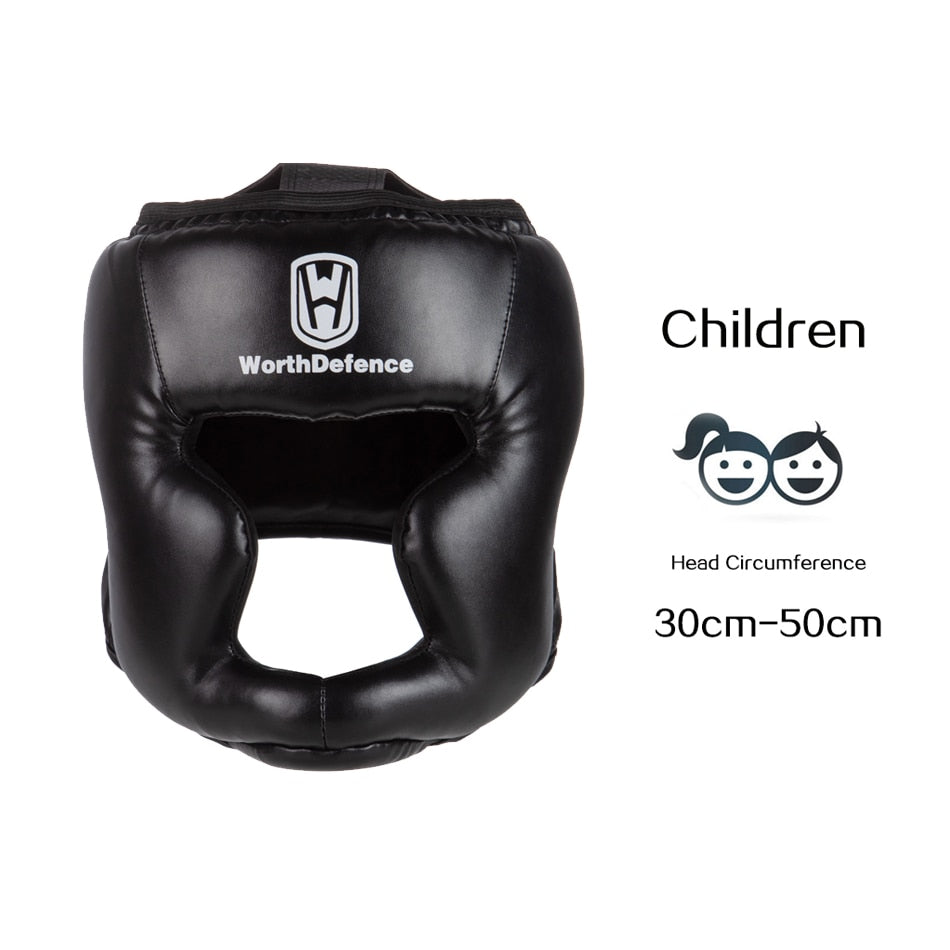 Kick Boxing Helmet for Adults and Children PU Karate Muay Thai Boxing Free Fight MMA Sanda Training Sparring Equipment