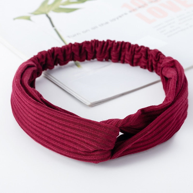 Women Solid Color Elastic Hair Band Accessories